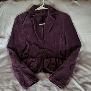 Aubergine Velvet Sisley Blazer